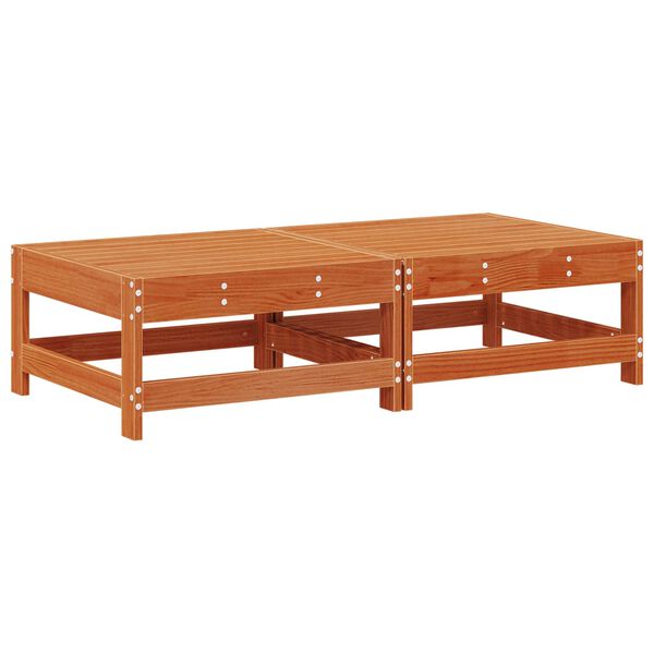 vidaXL Градинска поставка за крака Масивна боровина Восъчен Кафяв