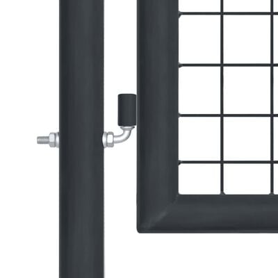 vidaXL Мрежеста градинска врата, поцинкована стомана, 100x175 см, сива