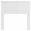 vidaXL Облегалка за глава с таблото Гланц бяло 90 cm Инженерно дърво