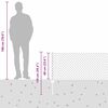 vidaXL Ограда с пост Сребрист 0,6 x 25 м Стомана