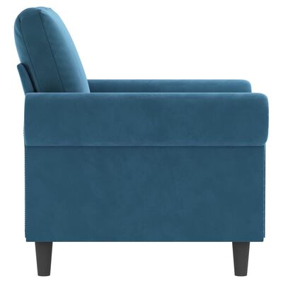 vidaXL Кресло, синьо, 60 см, кадифе