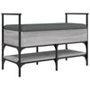 vidaXL Пейка за обувки, сив сонома, 85,5x42x57,5 см, инженерно дърво