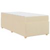 vidaXL Рамка за легло с матрак Крем 100 x 200 cm текстил
