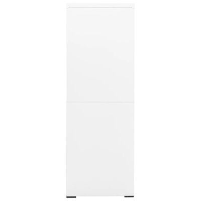 vidaXL Шкаф за папки, бял, 90x46x134 cм, стомана