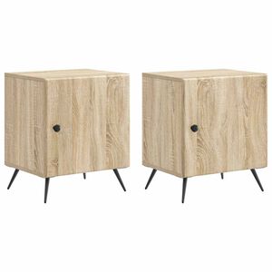 vidaXL Нощен шкаф 2 pcs Дъб сонома 43 x 34,5 x 50 см