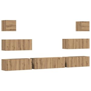 vidaXL Комплект от 7 части за стенен монтаж на телевизора