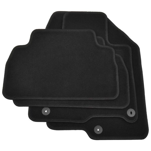 vidaXL Килим за моторни превозни средства Черно текстил