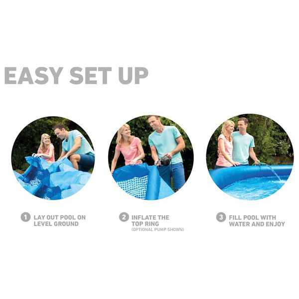 Intex Басейн Easy Set с филтрираща система, 457x84 cм