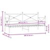 vidaXL Дневно легло без матрак Черно 80x200 cm Стомана