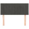vidaXL Горна табла за легло, тъмносива, 80x5x78/88 см, кадифе