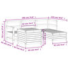 vidaXL Градински комплект диван от 5 части, импрегниран бор