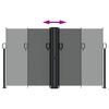 vidaXL Прибираща се странична тента, антрацит, 140x600 см
