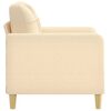 vidaXL Кресло, кремаво, 60 см, текстил