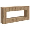 vidaXL Конзолна маса На райета Артизан Дъб 155 x 29 x 74 см