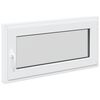 vidaXL Прозорец за мазе RISOR 100 x 50 cm PVC и стъкло Бяло