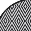 vidaXL Килим за открито, ARAKIL бяло и черно, &Oslash;200 см, PP