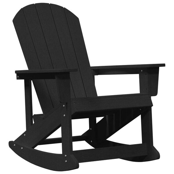 vidaXL Люлеещ се стол Adirondack Черно 92 x 73.5 x 92 см HDPE