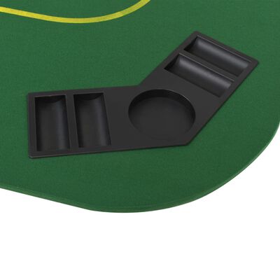 vidaXL Сгъваем покер плот за маса за 8 играчи, правоъгълен, зелен