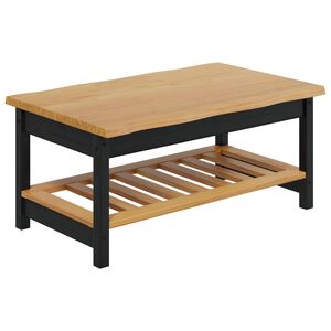 VidaXL Масичка за кафе EKAI Черно 100 x 60 x 45,5 см