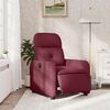 vidaXL Електрически стол реклайнер, виненочервен, текстил