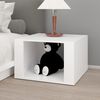 vidaXL Нощна масичка, бяла, 57x55x36 см, инженерно дърво