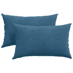 vidaXL Диван възглавници 2 pcs Синьо 50 x 30 cm Кордюрова тъкан