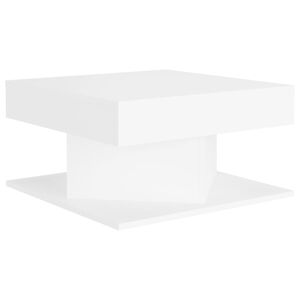 vidaXL Маса за кафе, бяла, 57x57x30 см, инженерно дърво