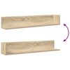 vidaXL Стенни рафтове 2 бр сонома дъб 100x16,5x16,5 см инженерно дърво