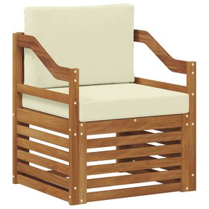 vidaXL Комплект дивани за открито Солидно акациево дърво и полиестер