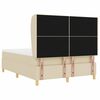 vidaXL Легло с пружинирана основа с матрак Крем 200 x 140 cm текстил