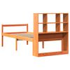 vidaXL Легло с етажерка за книги, без матрак, 75x190 см, дърво масив