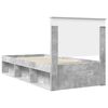 vidaXL Рамка за легло Бетоново сиво 90 x 190 cm Солидно борово дърво