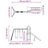 vidaXL Комбинирано детско съоръжение за игра на открито, бор масив