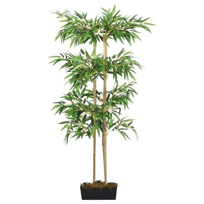 vidaXL Изкуствено бамбуково дърво 380 листа 80 см зелено