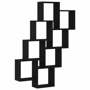 vidaXL Стенен рафт Монтиране на стена Черния дъб 90 x 15 x 119,5 см