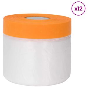 vidaXL Калъф за прах с лепилна лента 12 бр. Прозрачен 55 x 3300 см