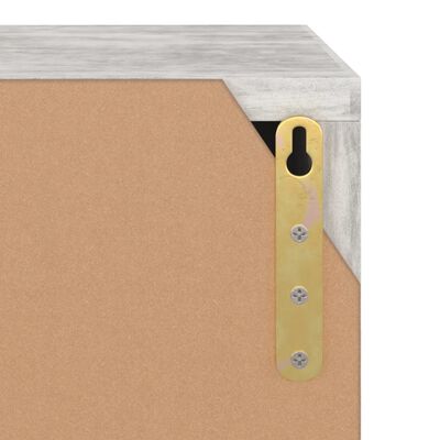 vidaXL ТВ шкаф, бетонно сив, 88,5x27,5x30,5 см, ПДЧ