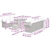 vidaXL Градински Софа Комплект 10 pcs Бежов и кремав 90 x 55 x 71 cm