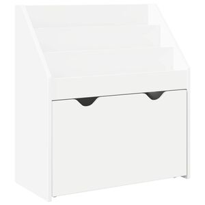 vidaXL Детска рафт за книги Бяло 60 x 29,5 x 69 см Инженерна дървесина