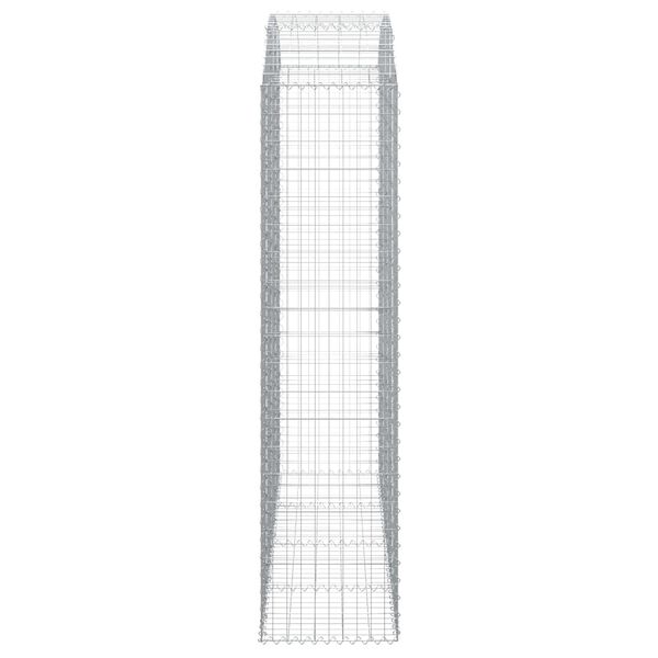 vidaXL Дъговидна габионна кошница 200x50x200/220 см поцинковано желязо