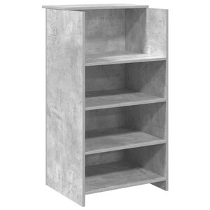 vidaXL Приемно бюро, бетонно сиво, 55x50x103,5см, инженерно дърво