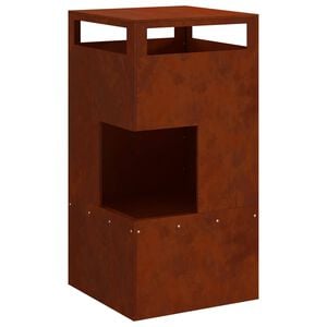 vidaXL Котел за огън Кафяво 50 x 50 x 100 cm Патинираща стомана