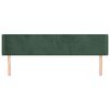 vidaXL Горна табла за легло, тъмнозелена, 163x16x78/88 см, кадифе