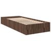 vidaXL Рамка за легло, кафяв дъб, 90x190 см, инженерно дърво