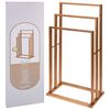 Bathroom Solutions Бамбукова стойка за хавлии с 3 пръти