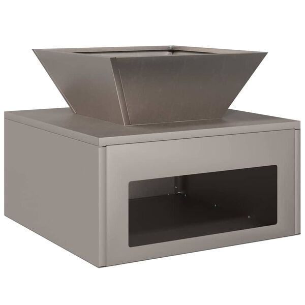 vidaXL Огнище Ръждясало 50 x 50 x 40 cm Патинираща стомана