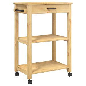 vidaXL Кухненска количка "MONZA" 60x40x88,5 см борово дърво масив