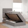 vidaXL Легло с място за съхранение и матрак с матрак Таупе 90 x 190 cm