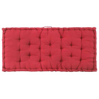 vidaXL Палетни възглавници за под, 2 бр, памук, бордо