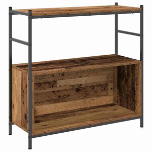 vidaXL Рафт за книги 80 x 30 x 78,5 см Инженерна дървесина Димян дъб